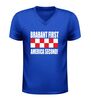 foto 2 Brabant first America second v-hals shirt met rood witte Brabantse blokken