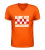 foto 3 Brabant first America second v-hals shirt met rood witte Brabantse blokken