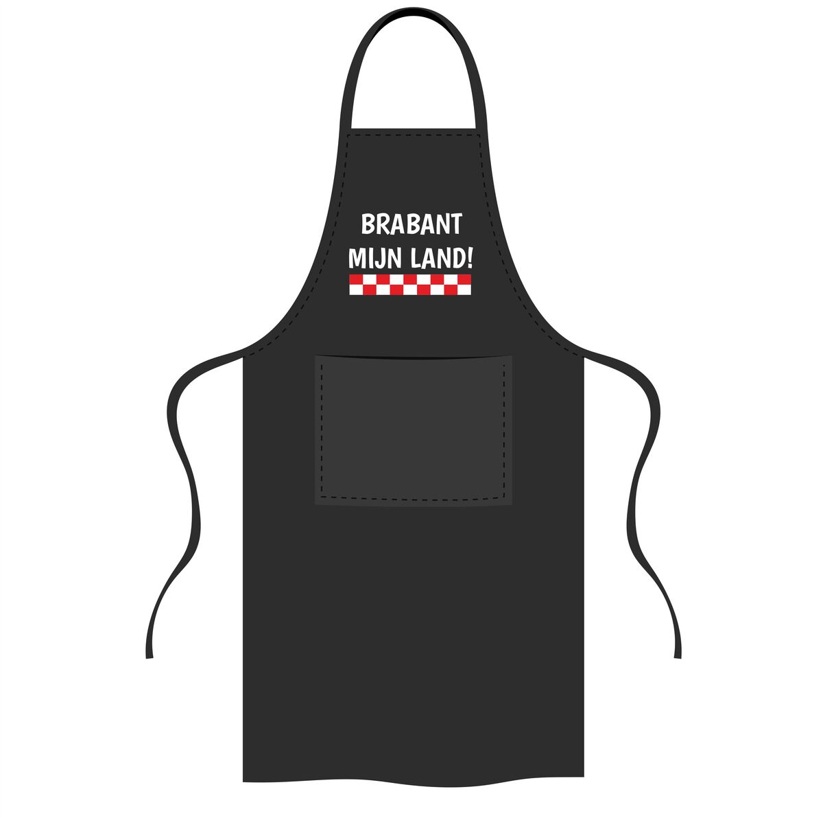 Brabant mijn land schort rood wit geblokt brabantse Kleuren