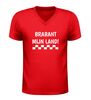 foto 4 Brabant mijn land shirt v-hals trots brabant  rood wit geblokt