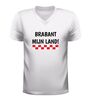 foto 6 Brabant mijn land shirt v-hals trots brabant  rood wit geblokt