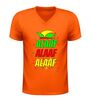 foto 3 Carnaval v-Hals Shirt alaaf alaaf alaaf rood groen geel carnaval shirt met tekst