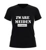 foto 1 Carnaval v-hals shirt zware meiden met boeven nummer grappig feest shirt