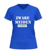 foto 2 Carnaval v-hals shirt zware meiden met boeven nummer grappig feest shirt