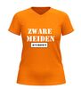 foto 3 Carnaval v-hals shirt zware meiden met boeven nummer grappig feest shirt