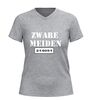 foto 5 Carnaval v-hals shirt zware meiden met boeven nummer grappig feest shirt