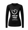 Dames longsleeve met tekst après ski lerares gecertificeerd