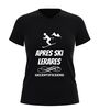 Dames v-hals shirt après ski lerares gecertificeerd grappig wintersport t-shirt