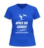 foto 2 Dames v-hals shirt après ski lerares gecertificeerd grappig wintersport t-shirt
