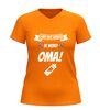 foto 3 Dames v-hals shirt hiep hiep hoera ik word oma feestelijk aankondiging shirt voor aanstaande oma