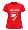foto 4 Dames v-hals shirt hiep hiep hoera ik word oma feestelijk aankondiging shirt voor aanstaande oma