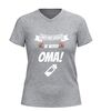foto 5 Dames v-hals shirt hiep hiep hoera ik word oma feestelijk aankondiging shirt voor aanstaande oma