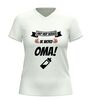 foto 6 Dames v-hals shirt hiep hiep hoera ik word oma feestelijk aankondiging shirt voor aanstaande oma