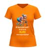 foto 3 Dames v-Hals shirt ik ben niet oud ik zit in de bloei van mijn slijtage humor t-shirt met oude vrouw en rollator