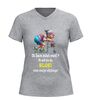 foto 5 Dames v-Hals shirt ik ben niet oud ik zit in de bloei van mijn slijtage humor t-shirt met oude vrouw en rollator