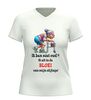 foto 6 Dames v-Hals shirt ik ben niet oud ik zit in de bloei van mijn slijtage humor t-shirt met oude vrouw en rollator