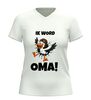 foto 6 Dames v-hals shirt ik word oma ooievaar opdruk aankondiging zwangerschap cadeau