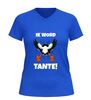 foto 2 Dames v-hals shirt ik word tante grappig shirt met ooievaar afbeelding