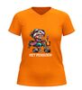 foto 3 Dames v-hals shirt met pensioen grappig t-Shirt met dame en scootmobiel
