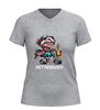 foto 5 Dames v-hals shirt met pensioen grappig t-Shirt met dame en scootmobiel