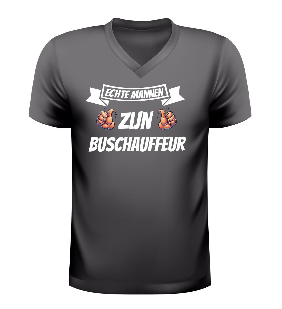 Echte mannen zijn buschauffeur shirtje V-hals