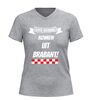 foto 5 Echte vrouwen komen uit brabant v-hals shirt dames met rood wit geblokte print