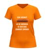 foto 9 Grappig v-Hals shirt met tekst een kroket in de morgen is een dag zonder zorgen