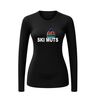 Grappige dames longsleeve ski muts après ski shirt