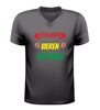 foto 1 Heren v-hals carnaval shirt echte mannen vieren carnaval rood geel groen
