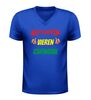 foto 2 Heren v-hals carnaval shirt echte mannen vieren carnaval rood geel groen