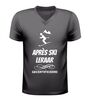 Heren v-hals shirt après ski leraar gecertificeerd orgineel wintersport t-shirt