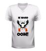 foto 6 Heren v-hals t-shirt ik word oom grappig shirt met ooievaar afbeelding