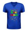 foto 2 Heren v-hals t-shirt koning carnaval rood groen geel confetti carnaval shirt