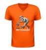 foto 3 Heren v-hals t-shirt met pensioen grappig shirt met oude man en rollator Afbeelding