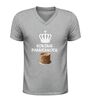 foto 5 Koning pannenkoek v-hals shirt humor shirt met pannenkoeken afbeelding