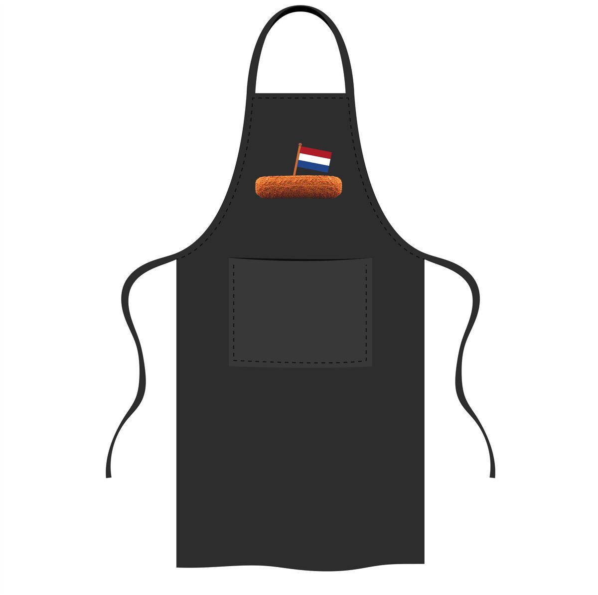 Kroket schort met Nederlandse vlag grappig Hollandse schort