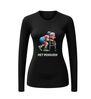 foto 1 lange mouwen t-shirt dames met pensioen grappig shirt met oude dame en rollator