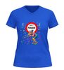foto 2 Met pensioen dames v-hals t-shirt humor shirt met oude dame en wandelstok