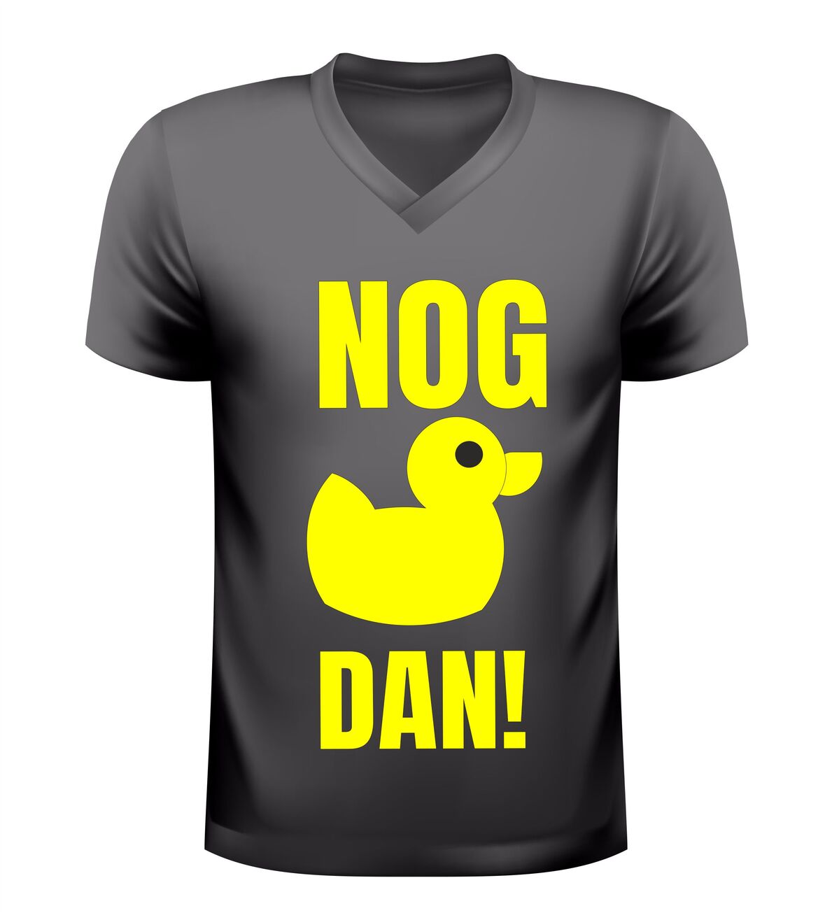 Nog eentje dan grappig v-hals shirt met eend humor met een knipoog