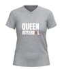 foto 5 Queen bitterbal v-hals shirt dames met bitterbal afbeelding humor en snackliefde