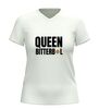 foto 6 Queen bitterbal v-hals shirt dames met bitterbal afbeelding humor en snackliefde