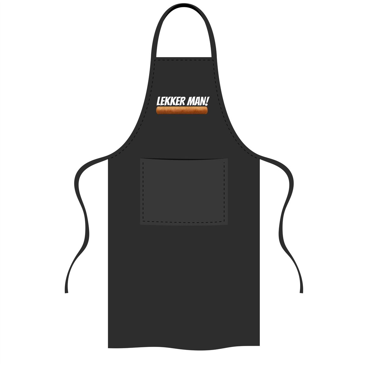 Schort lekker man frikandellen print grappige kookschort  BBQ schort keukenschort met humor