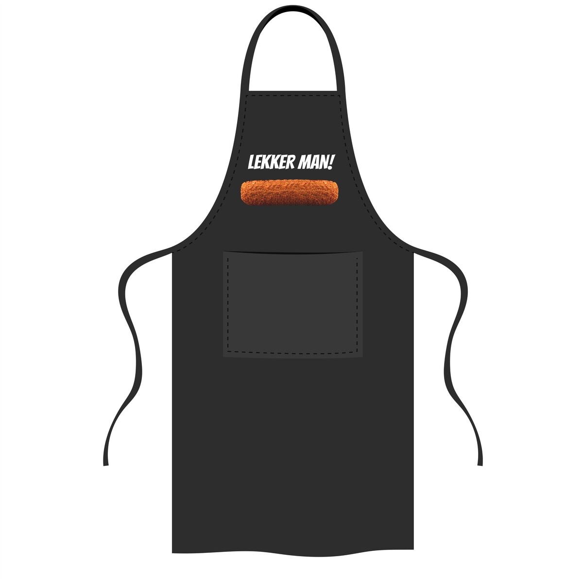 Schort lekker man grappige keukenschort met kroket afbeelding