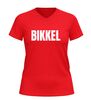 foto 10 T-shirtje V-hals opdruk Bikkel