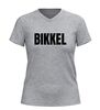 foto 11 T-shirtje V-hals opdruk Bikkel