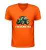 foto 3 Trekker gek v-hals shirt t-shirt met tractor afbeelding