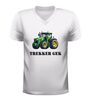 foto 6 Trekker gek v-hals shirt t-shirt met tractor afbeelding