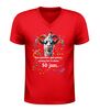 foto 4 V-hals 50 Jaar shirt met geit geen gemekker geen gemaar