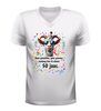 foto 6 V-hals 50 Jaar shirt met geit geen gemekker geen gemaar