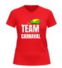 foto 10 V-hals carnaval shirt met tekst team carnaval en confetti